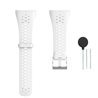 Immagine di Waekethy Bracciale per Polar M430/M400, cinturino di ricambio regolabile in silicone compatibile con M400/Polar M430, bianco, M, Classic, Medium, Classico