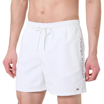 Immagine di Tommy Hilfiger Medium Drawstring Tape Um0Um03481, Costume da Bagno, Uomo, Bianco (TH Optic White), XXL