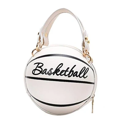 Immagine di XUNXI Novità Borsa a tracolla, Donna Ragazza Basket Rotonda in pelle PU tracolla bianca