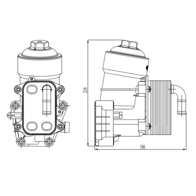 Immagine di NRF 31838 radiatore Olio con dell’olio filtro AUDI: A6 C7 Avant