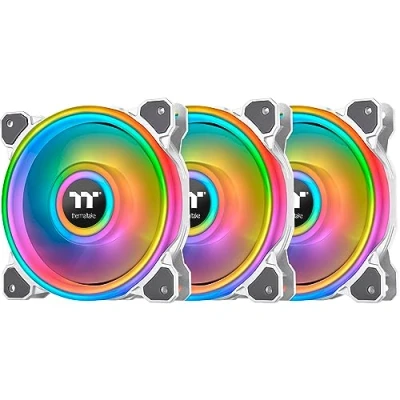 Immagine di Thermaltake Riing Quad 12 RGB Radiator Fan TT Premium Edition 3 Pack White / Case