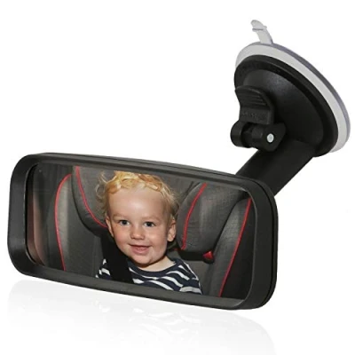 Immagine di Wicked Chili Specchietto retrovisore per passeggero Il Fissaggio al Parabrezza, con Collo di Cigno (Anti Vibrazioni, Superficie Specchio: 153 x 45 mm), Colore Nero
