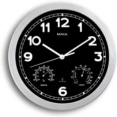 Immagine di MAUL 9059095 orologio da parete Cerchio Nero, Argento
