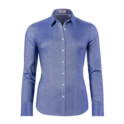 Immagine di Vincenzo Boretti Tailliert SOFT Oxford Camicia, Donna, Taglia: 38, Blau