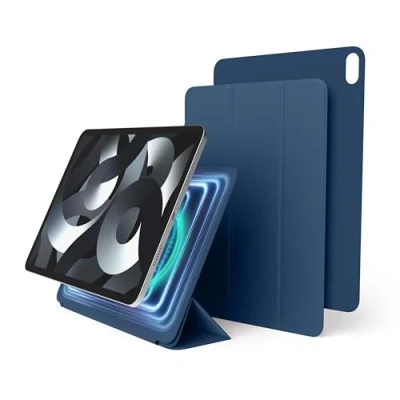 Immagine di elago Custodia Folio Magnetica per iPad Air 10.9 pollici di 5a,4a Gen. Piastra Posteriore Attaccabile ai Materiali Metallici, Compatibile con Apple Pencil e elago, Design Sottile