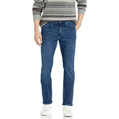Immagine di Amazon Essentials Jeans Comodi Elasticizzati Dritti vestibilità Aderente (in precedenza Goodthreads) Uomo, Indaco Medio, 40W / 29L