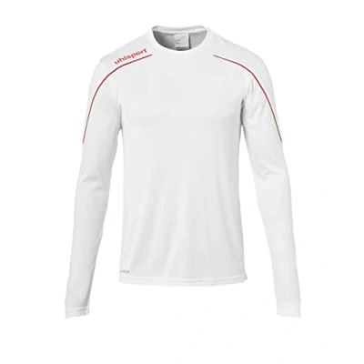 Immagine di uhlsport Stream 22 Maglia a Maniche Lunghe da Uomo, Maglietta, 100347816, Bianco/Rosso, XXXL