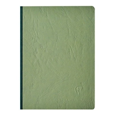 Immagine di Clairefontaine 795463C Collection Age Bag Un taccuino Cousu Dos Toilé verde A5 14,8x21 cm 192 pagine rigate carta bianca 90g copertina in lustrée a grana grossa effetto cuoio