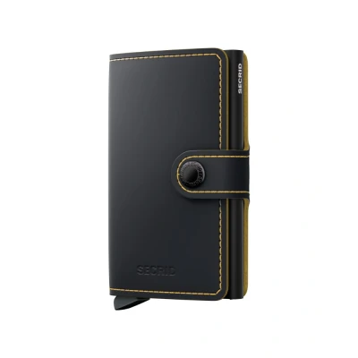Immagine di Secrid Miniwallet Matte Black &amp; Ochre Incisione gratuita