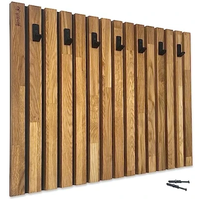 Immagine di FLEXISTYLE Appendiabiti da parete in legno di quercia, 4 dimensioni (80 x 60 cm)