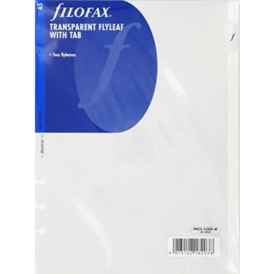 Immagine di Filofax Risguardo classificatore formato A5 con linguetta, colore: Trasparente