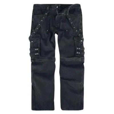 Immagine di Gothicana by EMP Uomo Jeans Baggy Neri con Borchie W32L34