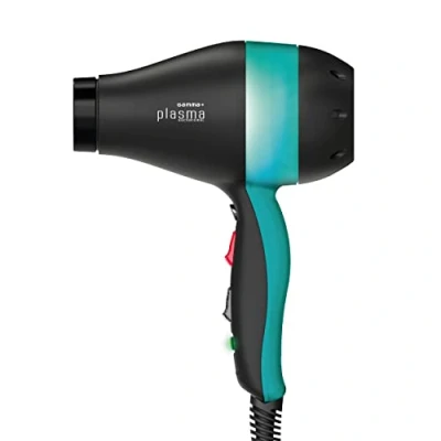 Immagine di GAMMAPIU&#039; PLASMA BACTERICIDAL Phon Professionale Azione Sanificante, Made in Italy, Spina Schuko, Asciugacapelli con Lampada UV Battericida 1700 2000W, Colore Nero/Verde