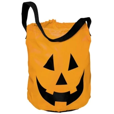 Immagine di Amscan 370152 55 Borsa a tracolla forma di zucca, dimensioni 30 x 25 cm, sacchetto per caramelle, festa, Halloween, 1 unità