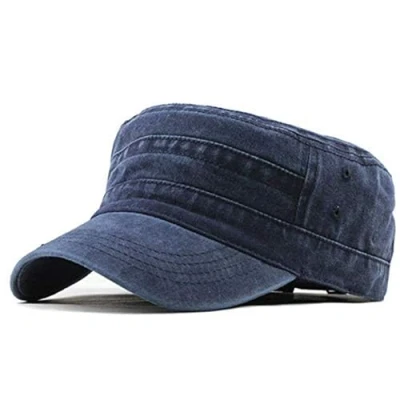 Immagine di Berretto Militare Classico dell&#039;Esercito Cappello degli Uomini di Profilo Basso 100% Cotone Regolabile violinista Esercito Piatto Cadetto Cappel