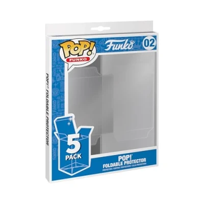 Immagine di Funko Pop! Protettore: 5PK Protettore POP pieghevole (non UV) Espositori protettivi premium Figure in vinile da collezione Durevole Cristallino Impilabile