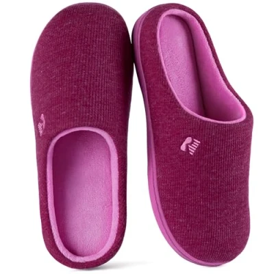 Immagine di RockDove Pantofola da donna in memory foam bicolore originale, Rose Carminio, 42/43 EU