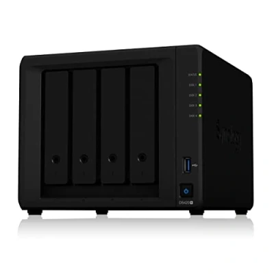 Immagine di Synology DS420+ Soluzione NAS desktop a 4 alloggiamenti da 16 TB, installata con unità IronWolf di Seagate TB