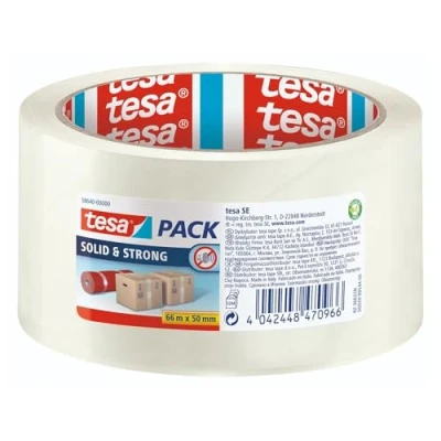 Immagine di tesa SOLID &amp; STRONG 58640 00000 00 Nastro da imballo tesapack® Trasparente (L x L) 66 m 50 mm 1 pz.