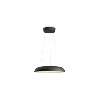Immagine di Philips Hue White Ambiance Amaze Lampada a Sospensione Smart, Bluetooh, LED Integrato, 39 W, Nera, con Telecomando Dimmer Switch Incluso