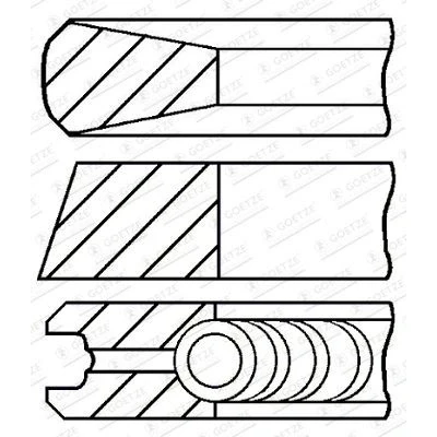 Immagine di GOETZE ENGINE 08 446400 00 Kit Fasce Elastiche 84 HYUNDAI: ix35
