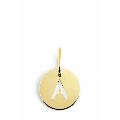 Immagine di SINGULARU Mini Medallion Letter Oro Pendente Iniziale in Argento Sterling 925 con Finitura Placcata 18kt Lettere A Z Charm Combinabile Collana Gioielli da Donna Lettera