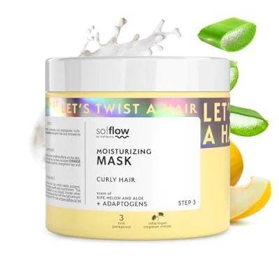 Immagine di Maschera Nutriente So!Flow Curl Harmony con Olio di Mandorle e Burro Karitè Idratazione Profonda Rigenerazione per Capelli Ricci, Morbidi Definiti
