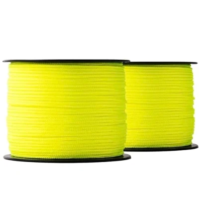 Immagine di SNURO corda in nylon (2 mm, 100 m, gialla), confezione da 2 pezzi, robusta muratore fluorescente per ogni applicazione, resistente alle intemperie, ideale il fissaggio