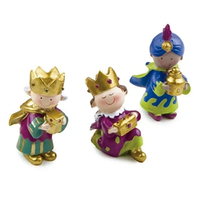 Immagine di Mopec Re Magi Pit &amp; Pita 7 cm. Min.3 Figure, Resina, Multicolore, 4x3.5x7 cm, 3 unità