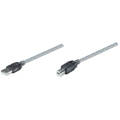 Immagine di Manhattan Cavo USB 2.0, 11 m, A plug / B plug, Argento
