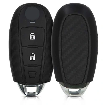 Immagine di kwmobile Custodia Coprichiave Compatibile con Suzuki Sport 2 tasti Keyless Go Cover Copritelecomando Chiave Auto Copri Chiavi Macchina Effetto Carbonio