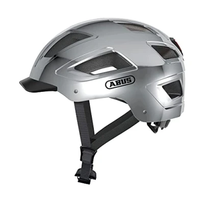 Immagine di ABUS Hyban 2.0 Casco da città Per uso quotidiano con calotta rigida in ABS uomo e donna Argento, Taglia L