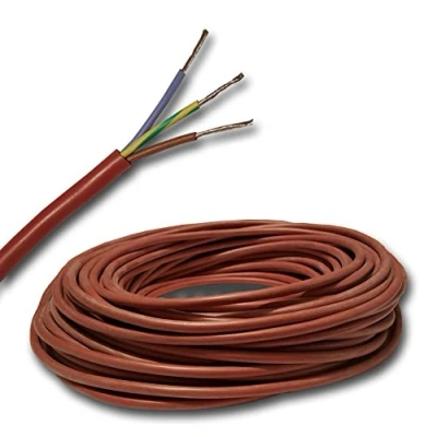 Immagine di Cavo in silicone per sauna SIHF J 3G0,75 mm² 99,9% rame OFC stagnato Vendita al metro incrementi di 1 metro, a scelta: 6 metri, 3 x 0,75 (3 0,75) mm2