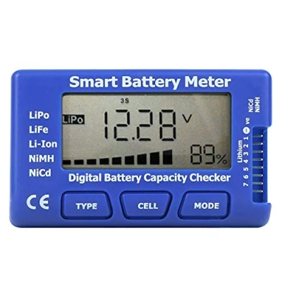Immagine di batteria digitale con display retroilluminato a cristalli liquidi 5 in 1 Smart Battery Meter Digital Controllo della capacità