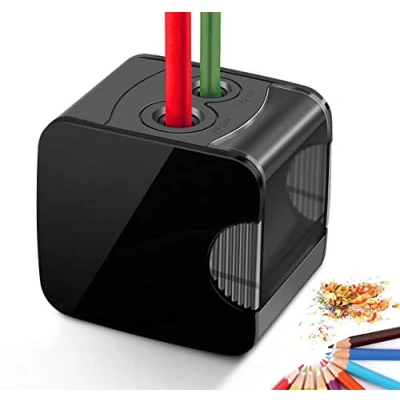 Immagine di ARPDJK Temperamatite elettrica, alimentata da USB o affilatrice elettronica Automatica resistente a Batterie per Matita No.2 e colorato