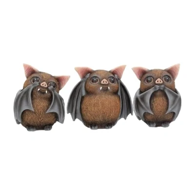 Immagine di Nemesis Now B4473N9 Statuetta a tre pipistrelli saggi, 8,5 cm, colore: Marrone