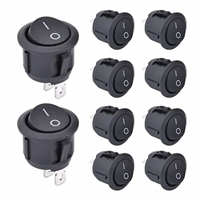 Immagine di APIELE 10 interruttori a levetta, 2 posizioni on off con SPST pin, interruttore bilanciere 250 V, 6 A, per case, industriali, fai da te KCD1 5 101