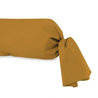 Immagine di Soleil d’ocre Federa per cuscino alla francese, cotone 57 fili, Giallo (Senape), 45 x 135 cm