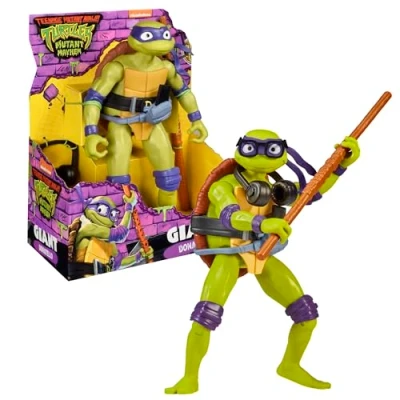 Immagine di Giochi Preziosi Donatello Tartarughe Ninja Caos Mutante, Gigante in versione Action Figure Articolata da 30 cm, Personaggio con Armi Combattimento, Per Bambini dai 4 anni