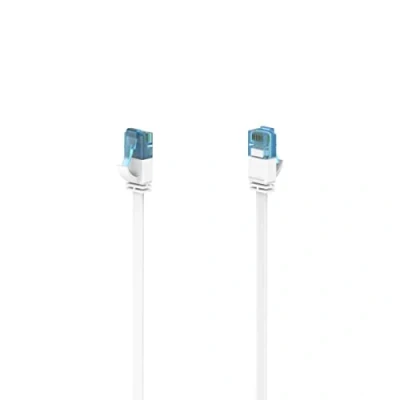 Immagine di Hama cavo di rete Cat 6a 5 m, piatto per posa, Gigabit Ethernet fino a 10 Gbps (RJ45, coppie dati attorcigliate, antipiega, connettori sottili, con guaina robusta