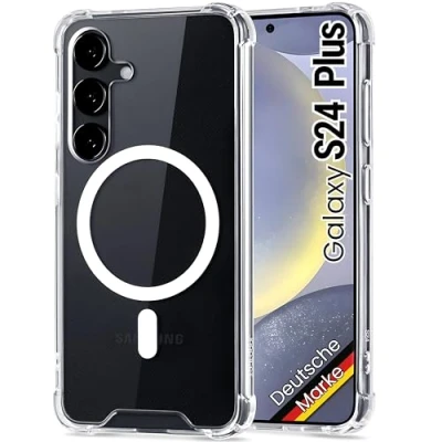 Immagine di JProtect Custodia magnetica per Samsung Galaxy S24 Plus MagSafe Custodia/antiurto Trasparente/Trasparente