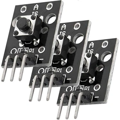 Immagine di AZDelivery 3 x KY 004 Modulo Sensore Pulsante/Interruttore a Chiave compatibile con Arduino incluso un E Book!