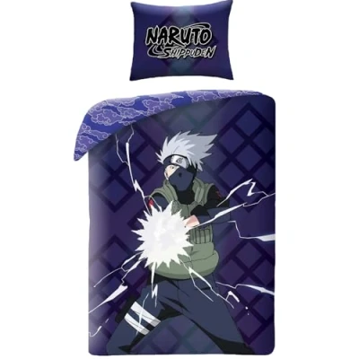 Immagine di Halantex NARUTO SHIPPUDEN Set Letto Kakashi Hatake Copripiumino reversibile 140x200cm con federa 70x90cm 100% Poliestere Multicolore
