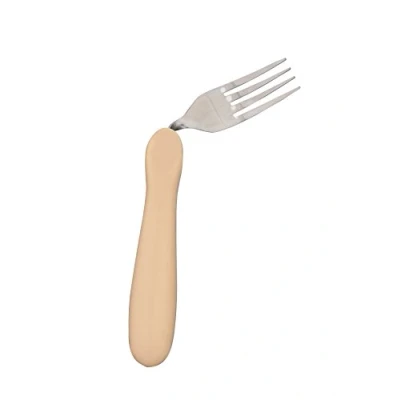 Immagine di Homecraft Caring Cutlery, Ivory Handle Left Handed Fork (Eligible for VAT Relief in the UK) Stainless Steel Eating Utensil, Silverware Weak Grip, Restricted Movement, Elderly, Disabled, Handicaps