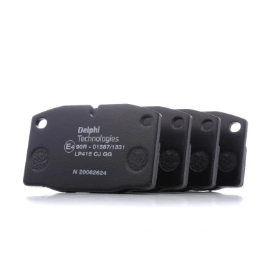Immagine di DELPHI LP415 Kit pastiglie freno Non predisposto per contatto segnalazione usura senza lamierino anticigolío accessori OPEL: Corsa B Hatchback