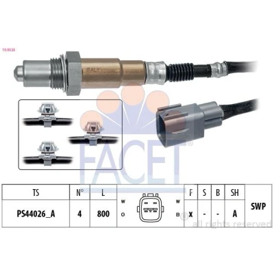 Immagine di FACET 10.8525 Sonda lambda con materiale di fissaggio riscaldato, planare, Filettatura prelubrificata TOYOTA: Yaris II Hatchback