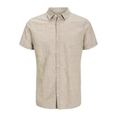 Immagine di JACK &amp; JONES Jjebreeze SS SN Maglietta Camicia a Maniche Corte, Crockery, M Uomo