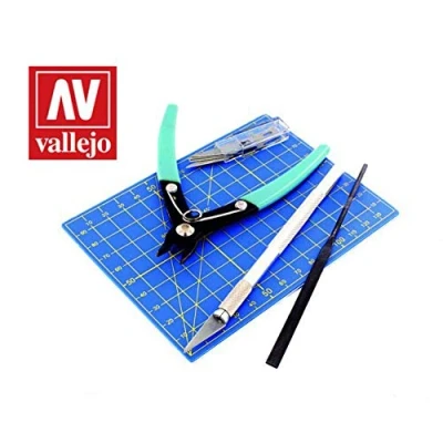 Immagine di Vallejo Set di 9 Attrezzi per modellazione in plastica