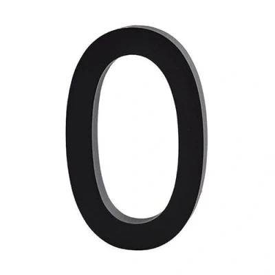 Immagine di Design Letters Decorativo di Lettere della casa &amp; Numero acciaio inossidabile 5 10 cm Porta civico Nero Cartello Viti montaggio e nastro venduti separatamente