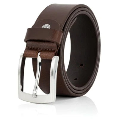 Immagine di Lindenmann cintura uomo in pelle di bufalo, 40 mm larghezza e 3,5 4 spessore, accorciabile, cintura, pelle, jeans, XL, marrone, Größe/Size:100